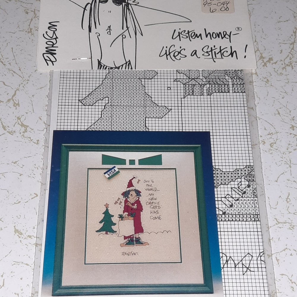 Twisted Threads Emerson Listen Honey Cross Stitch Pattern New Credit Card